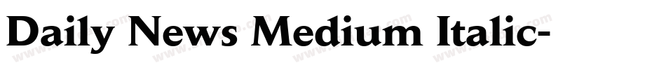 Daily News Medium Italic字体转换